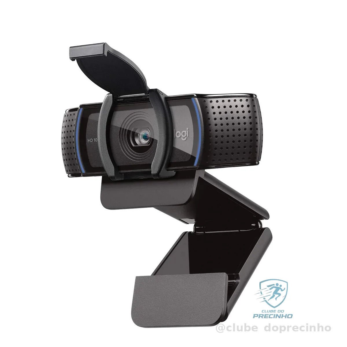 Webcam Full HD Logitech C920s 1080p/30fps com Microfone Embutido e Tampa de Privacidade para Zoom/Teams/Meet ou até Criação de conteúdo - Preto | Chamada de vídeo 30fps, áudio estéreo claro, correção de luz, funciona com Skype, Zoom, FaceTime, Hangouts, PC, Mac, laptop