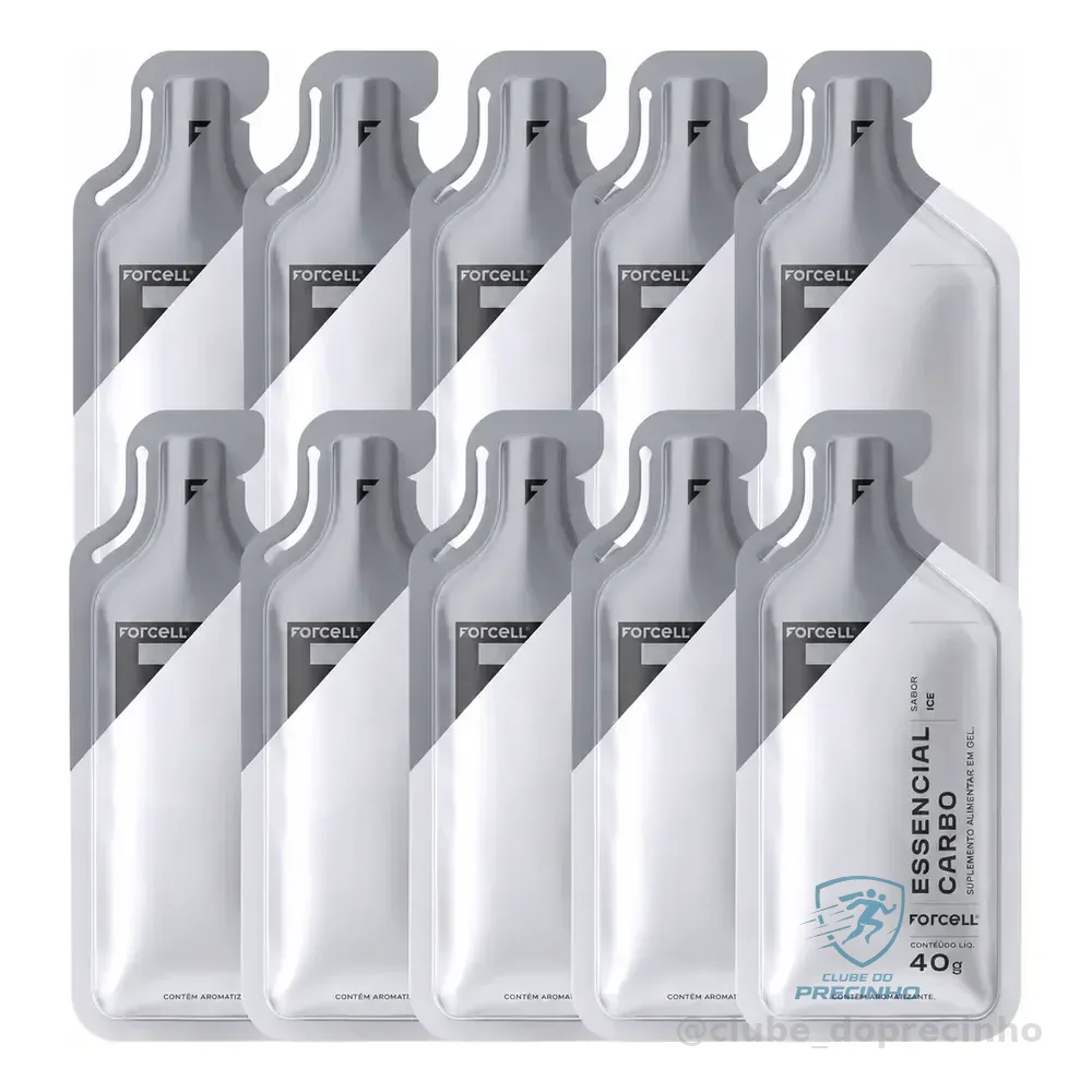 Gel Essencial Carbo 10 Sachês Ice 40g Forcell Ice