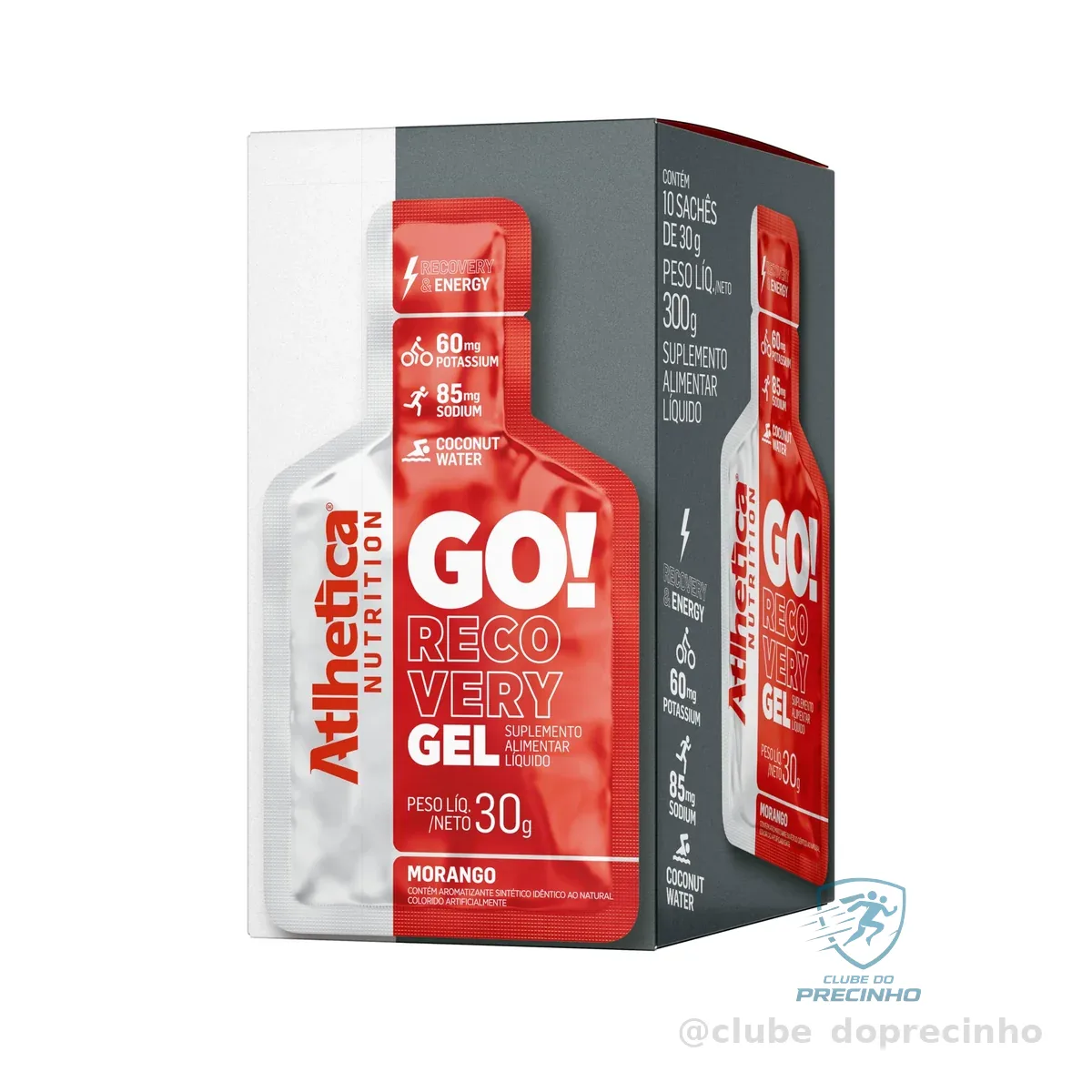 Atlhetica Nutrition Go Energy Gel (10 Sachês) - Sabor Morango