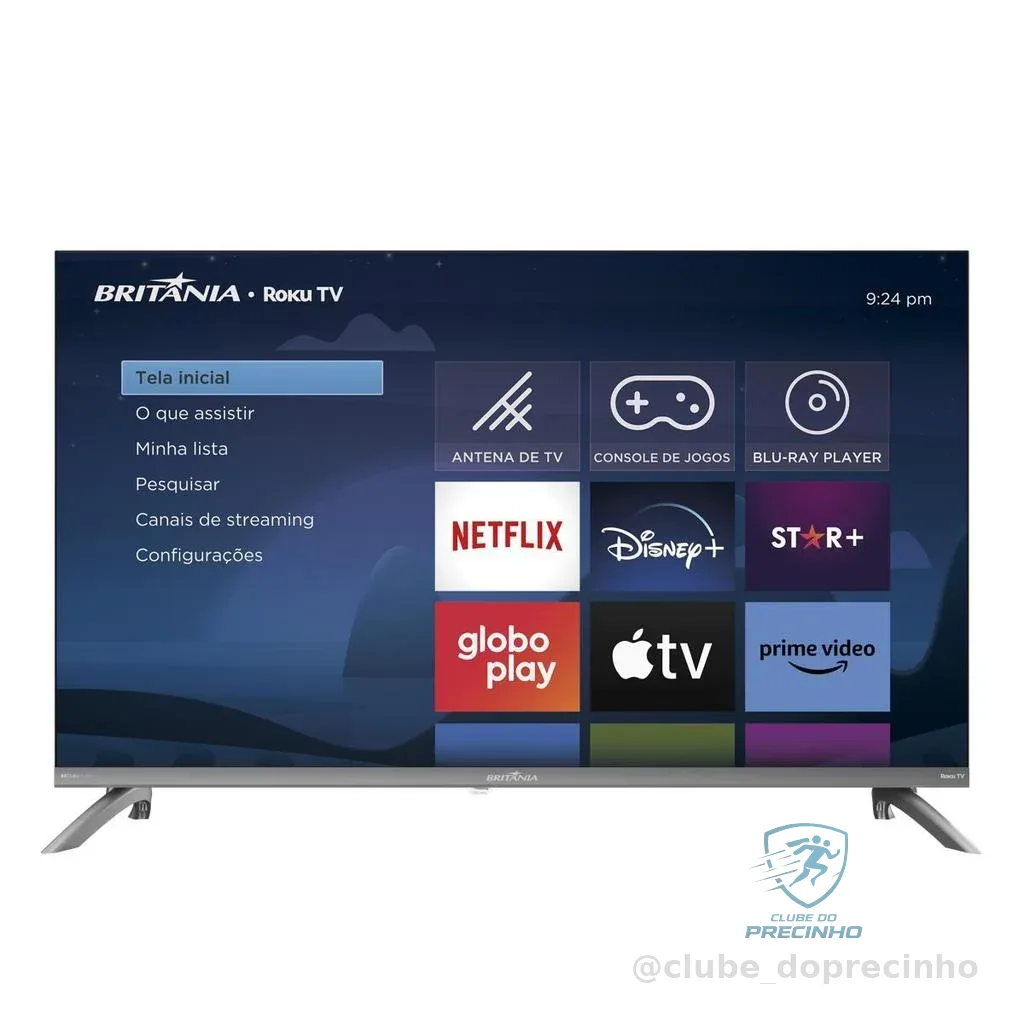 Smart TV 32" Britânia LED Roku TV Dolby Audio HD B32CRA