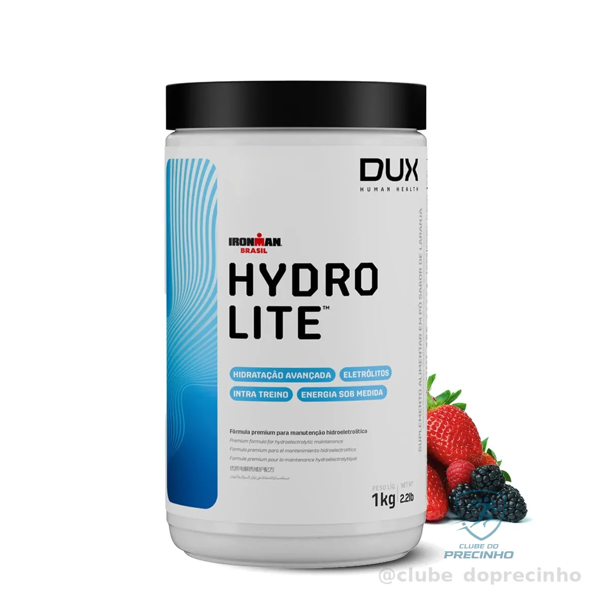 DUX HUMAN HEALTH Hydrolite 1000g Frutas Vermelhas - Hidratação Esportiva com Eletrólitos Essenciais