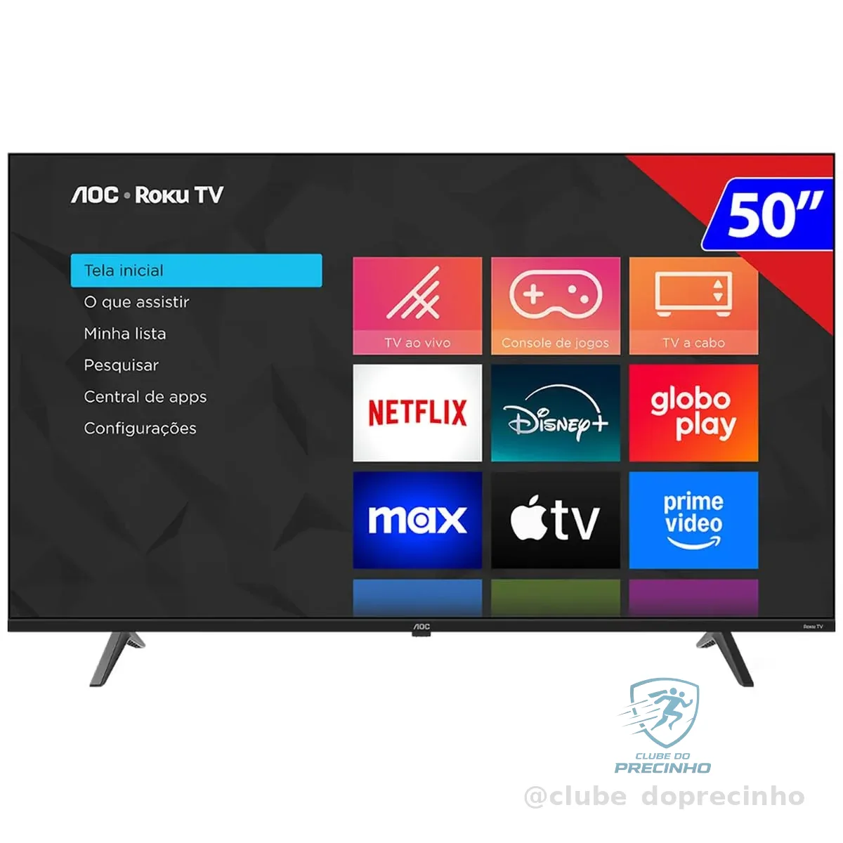 Smart TV AOC 50 Polegadas, DLED, 4K, Roku TV - 50U7045/78G