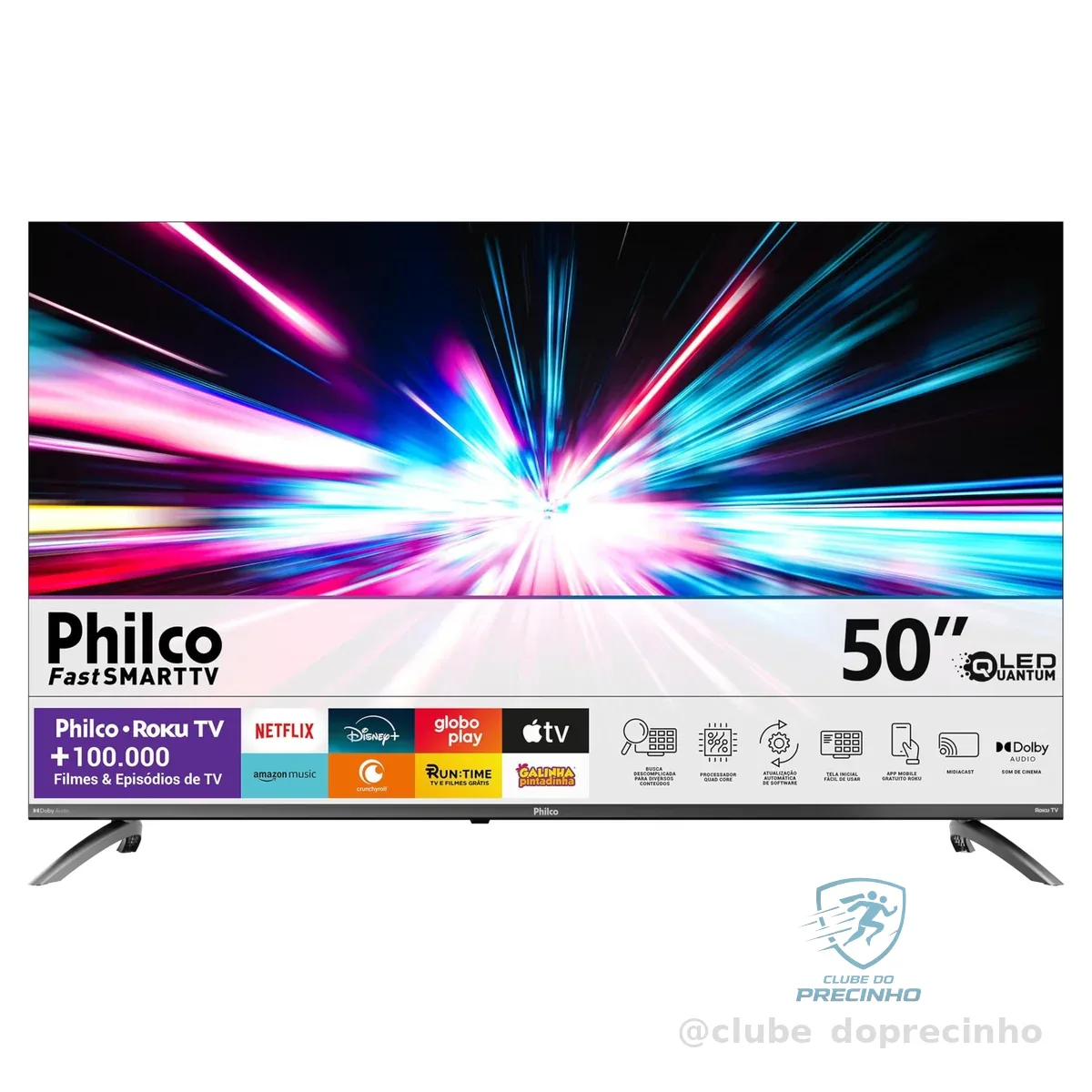 Smart TV 50” Philco P50CRB 4K LED Dolby Audio