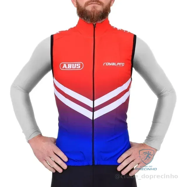 Colete De Ciclismo Corta Vento Marcio May Abus Vermelho