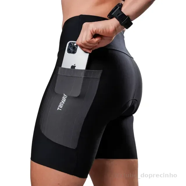 Bermuda De Triathlon Triway Sports Concept Black Feminina