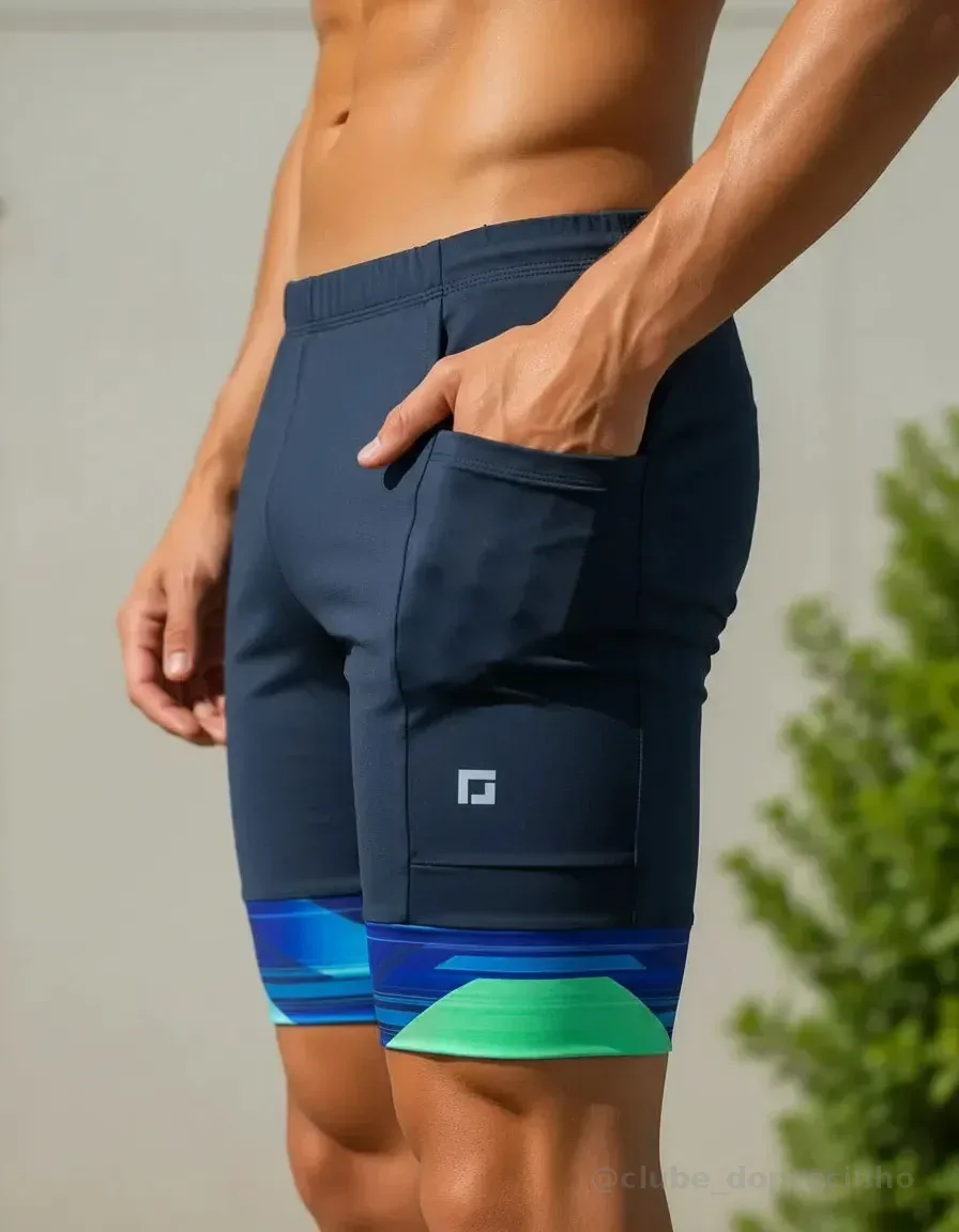 Bermuda Térmica Anti Assadura Esportiva Com Bolsos