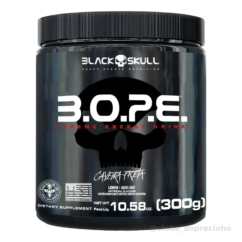 Pré-treino Bope Limão 60 Doses - 300g Black Skull Lemon - Limão
