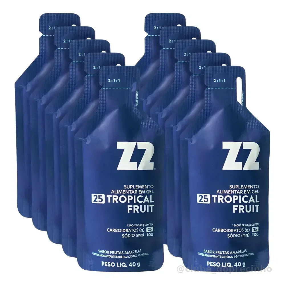 Energy Gel Z2 Tropical Fruit Box 10 Unidades Sachê 40g Tropical Fruit