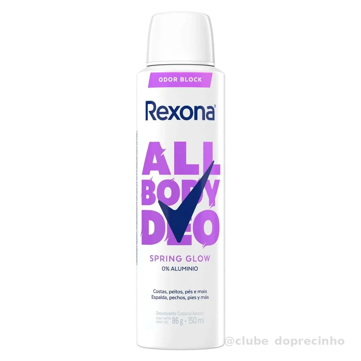 Rexona All Body, Desodorante Corporal Aerossol, Para o Corpo Todo, Spring 150ml