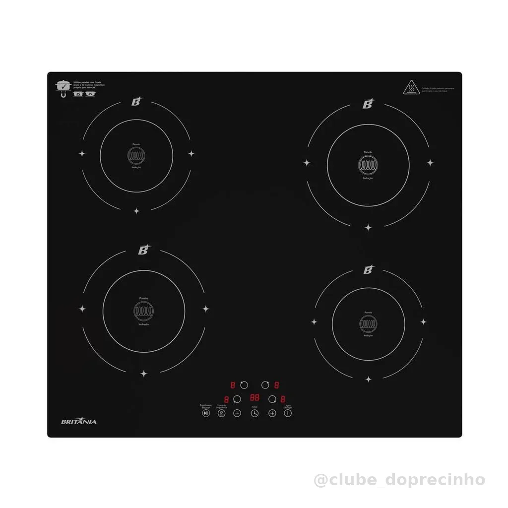 Cooktop 4 Bocas de Indução Britânia BCTE40A