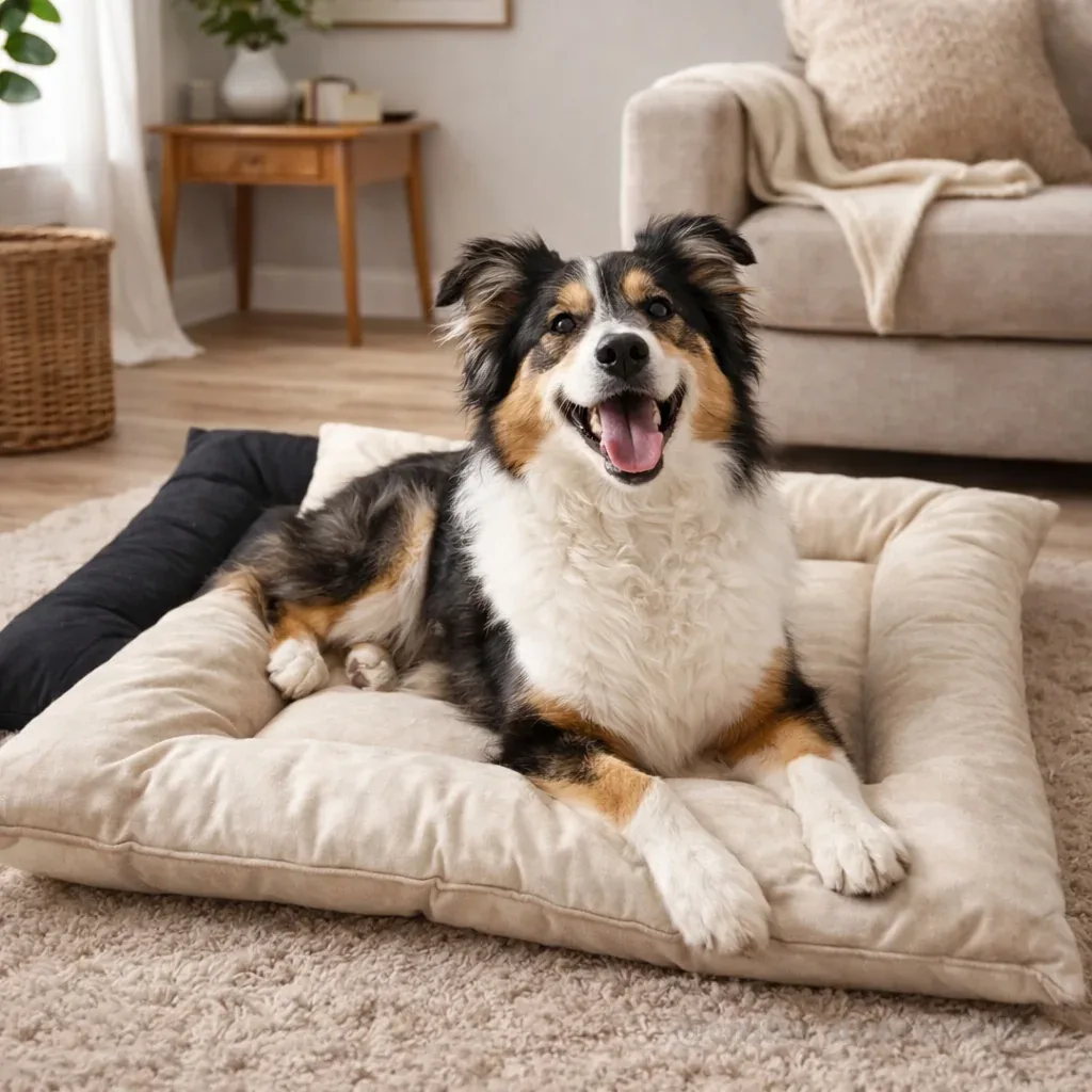 Cama Pet Animais Para Cachorro Ou Gato Premium 62cm X 55 Cm Colchonete Pet Dois Lados Preto/Colorido
