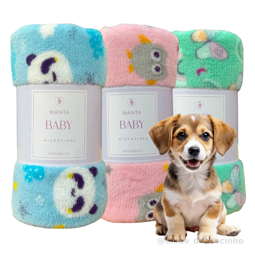 1 Manta Mantinha Pet Cobertor/Coberta Microfibra Soft Estampado/Macia/Quente/Antiácaro/Cachorro/Gato