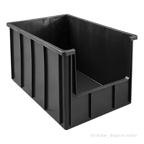 Caixa De Areia P/ Gato Pet Plástica 61 Litros Grande Resistente Organizadora Com Abertura Frontal V