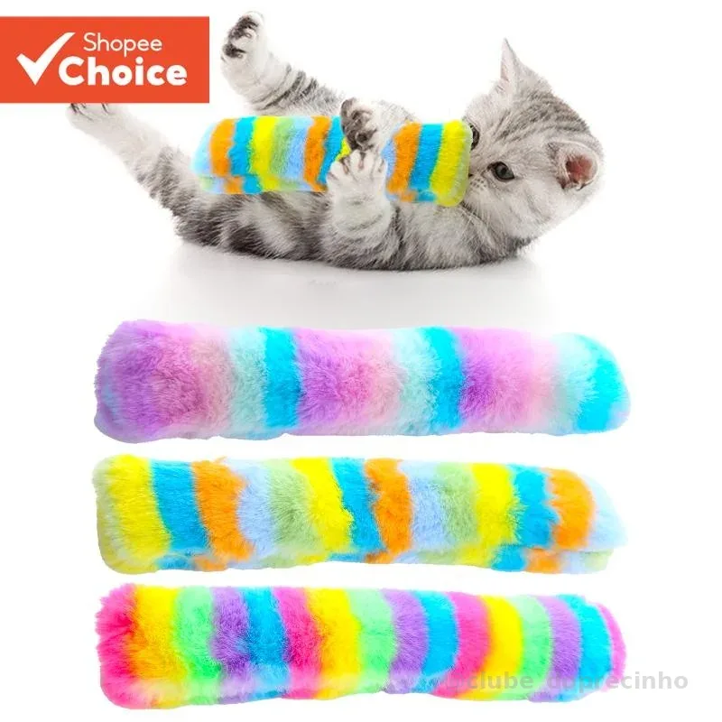 Almofada de Pelúcia de Gato com Papel Sonoro e Brinquedos Interativos Resistentes à Mordida