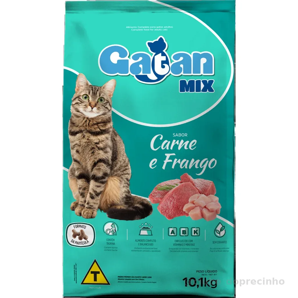 Ração Gatan Mix Gatos Adultos Carne E Frango 20 kg