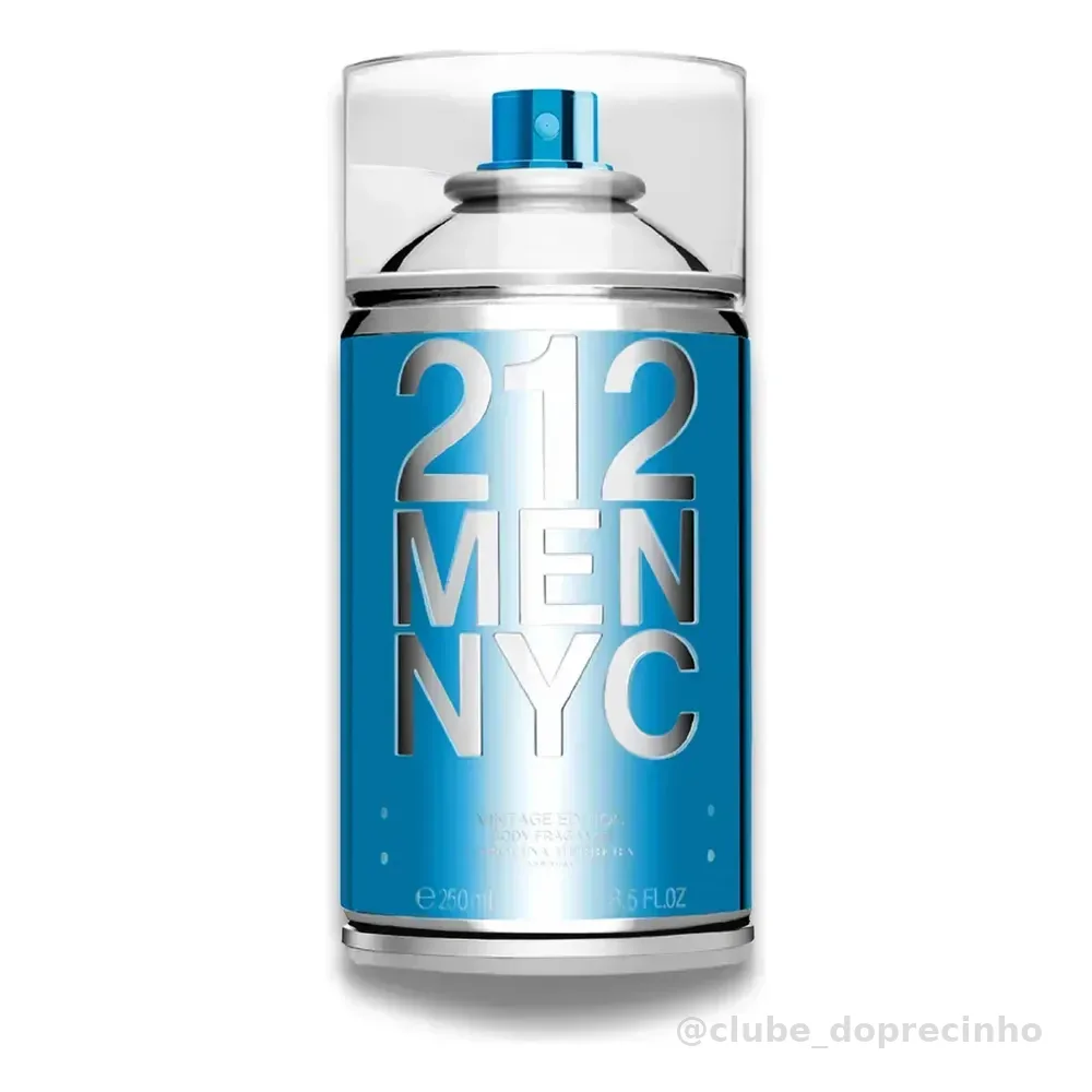 Body Spray Carolina Herrera 212 Men Nyc Body Fragrance 250 Ml