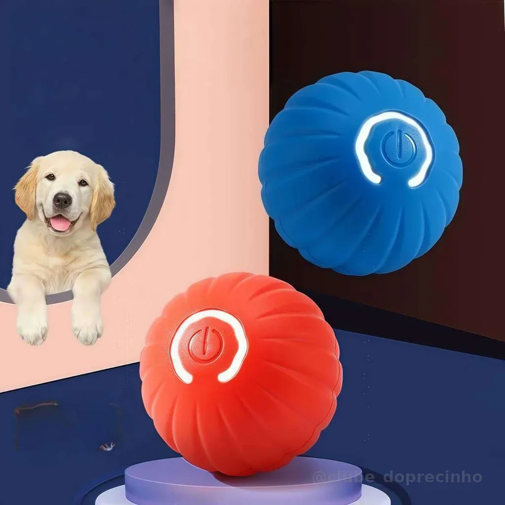 Bolinha Eletrônica Para Cachorro Brincar Movimento Automatico Recarregavel USB