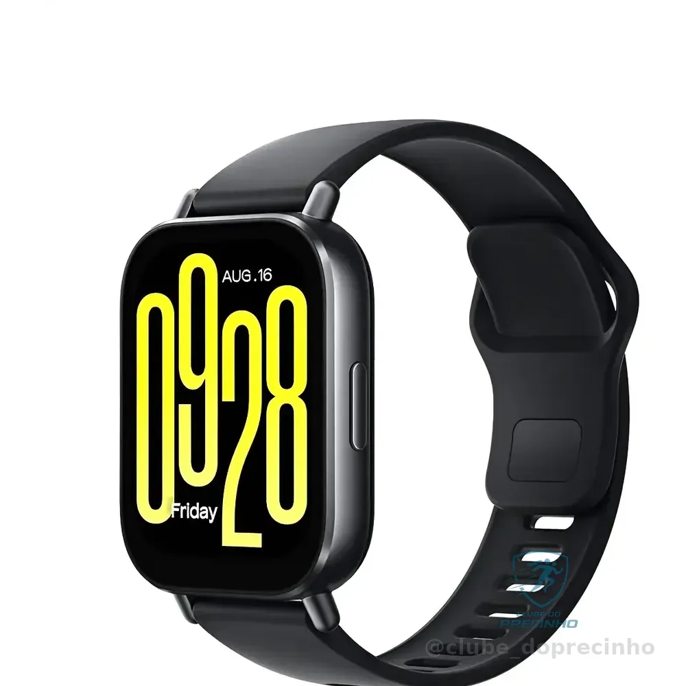 Smartwatch Xiaomi Redmi Watch 5 Active Alexa, Prata Caixa Preto Pulseira Preto Bisel Preto Desenho Da Pulseira Lisa