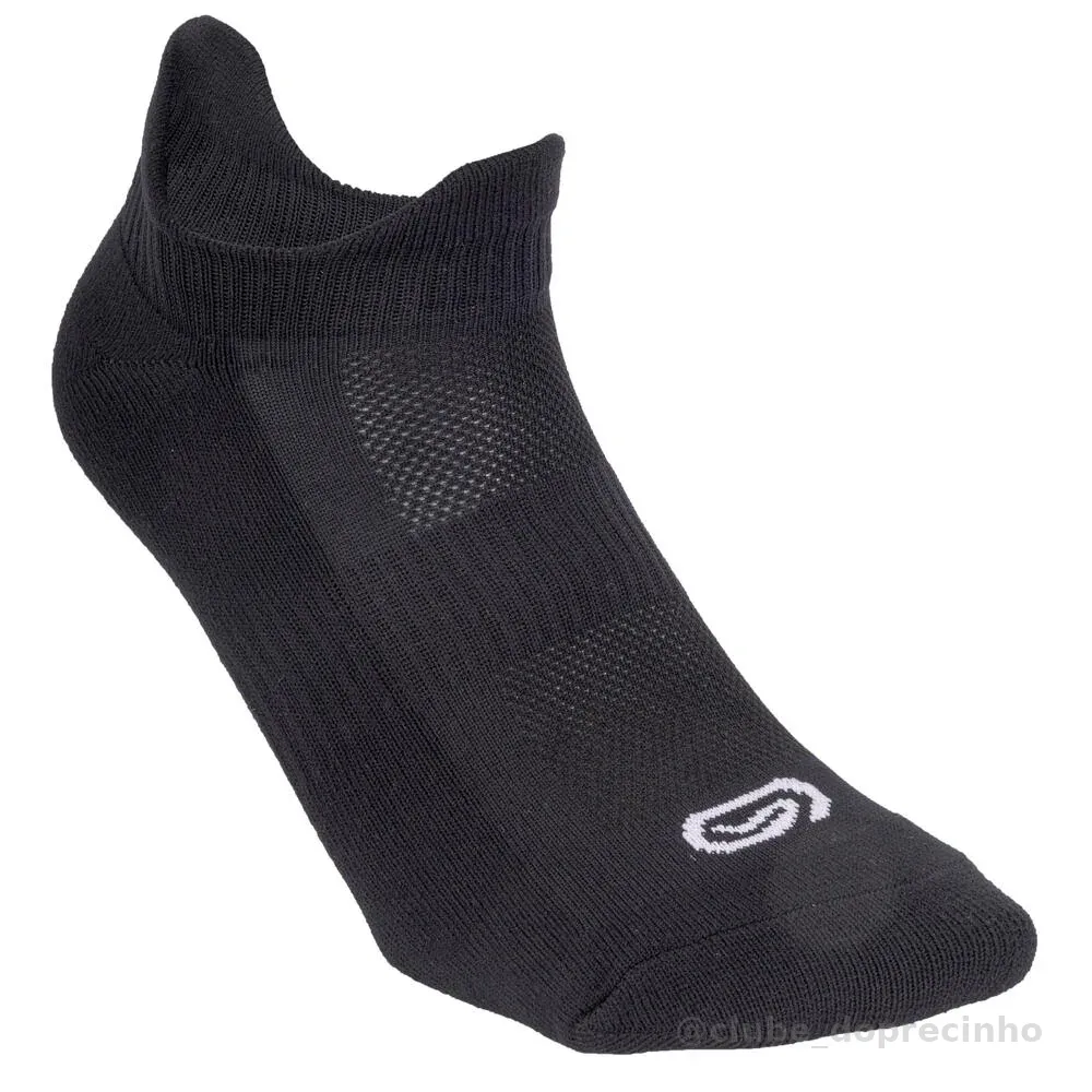 Meia Adulta de Corrida Confort Soquete Kit com 1 Par Kalenji Preta