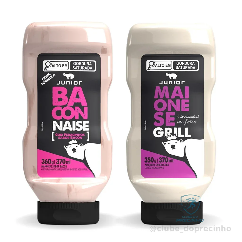 Kit Baconnaise Maionese Grill Junior Molho Cremoso Defumado Gourmet Kit Com 2 Unidades Frasco Hamburgueria Lanches