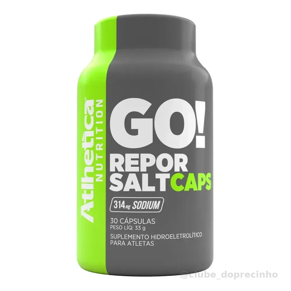 Go! Repor Salt Caps 30 Cápsulas - Atlhetica Nutrition Sem Sabor