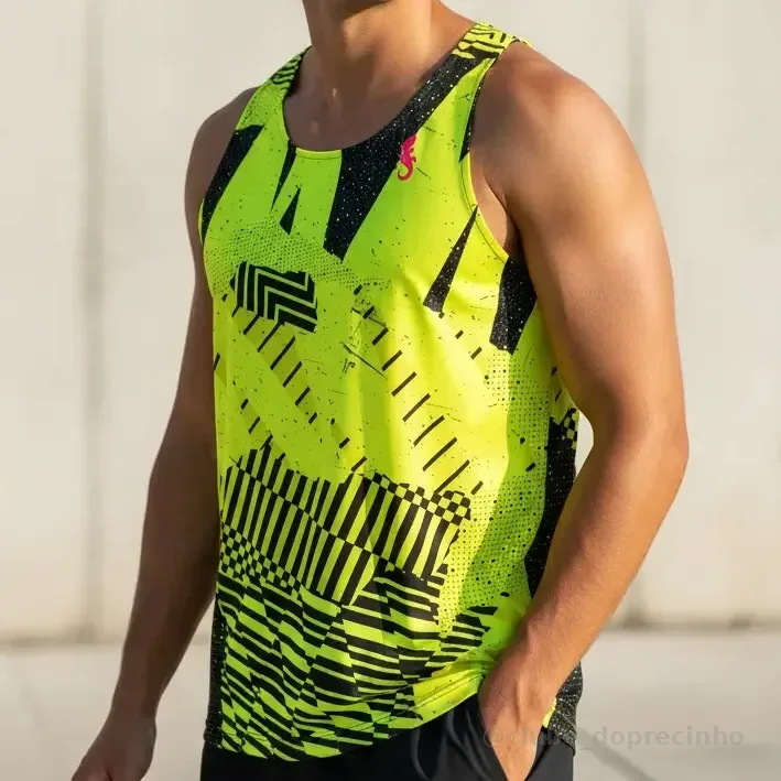 Regata Dry Fit Kupaa Yellow Masculina Treino Corrida