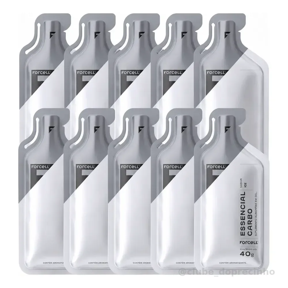 Gel Essencial Carbo 10 Sachês Ice 40g Forcell Ice