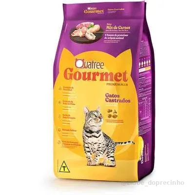 Ração Quatree Gourmet Gato Castrado Mix de Carnes 10,1kg
