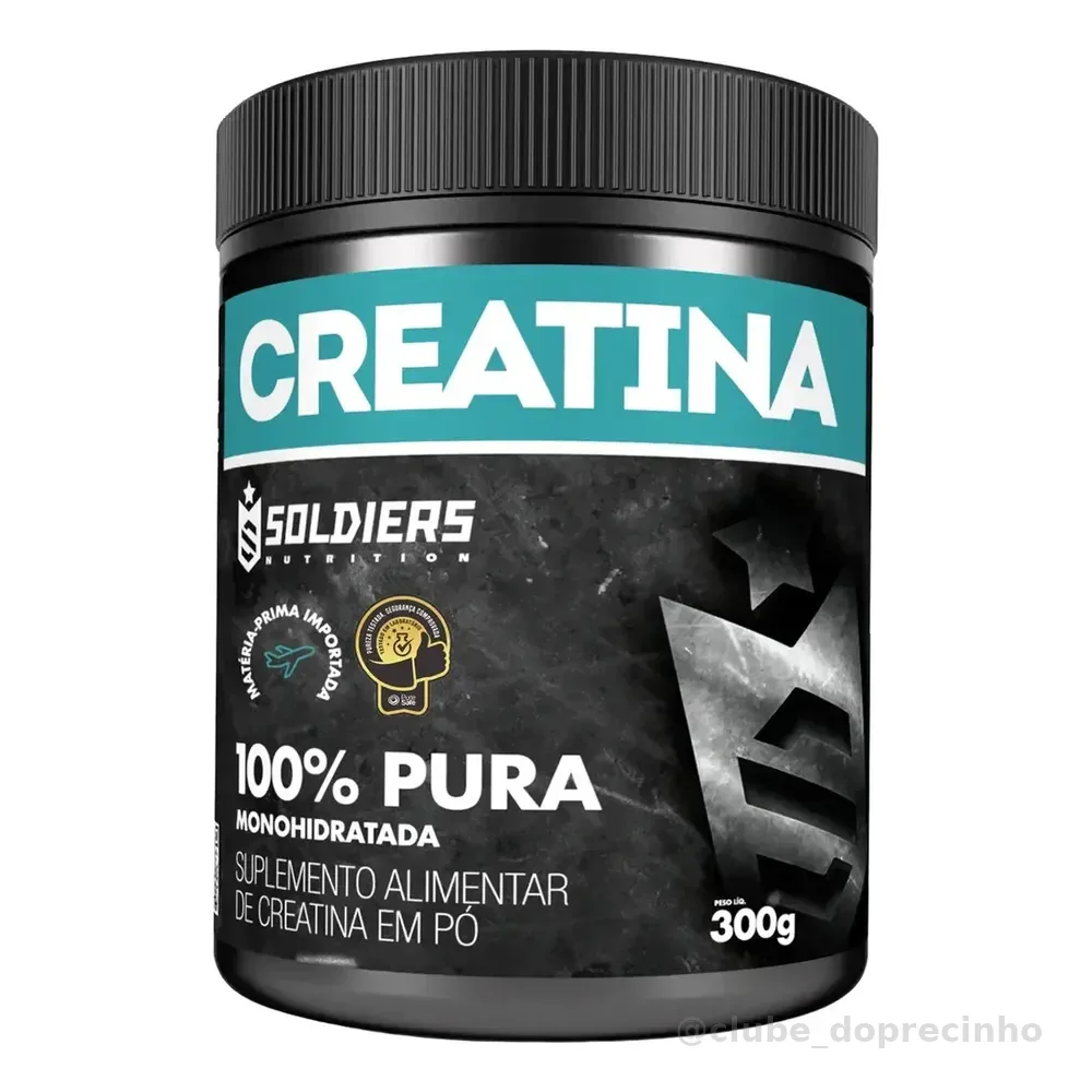 Creatina 300g Suplemento Monohidratada Em Pó 100% Pura - Soldiers Nutrition Sem Sabor
