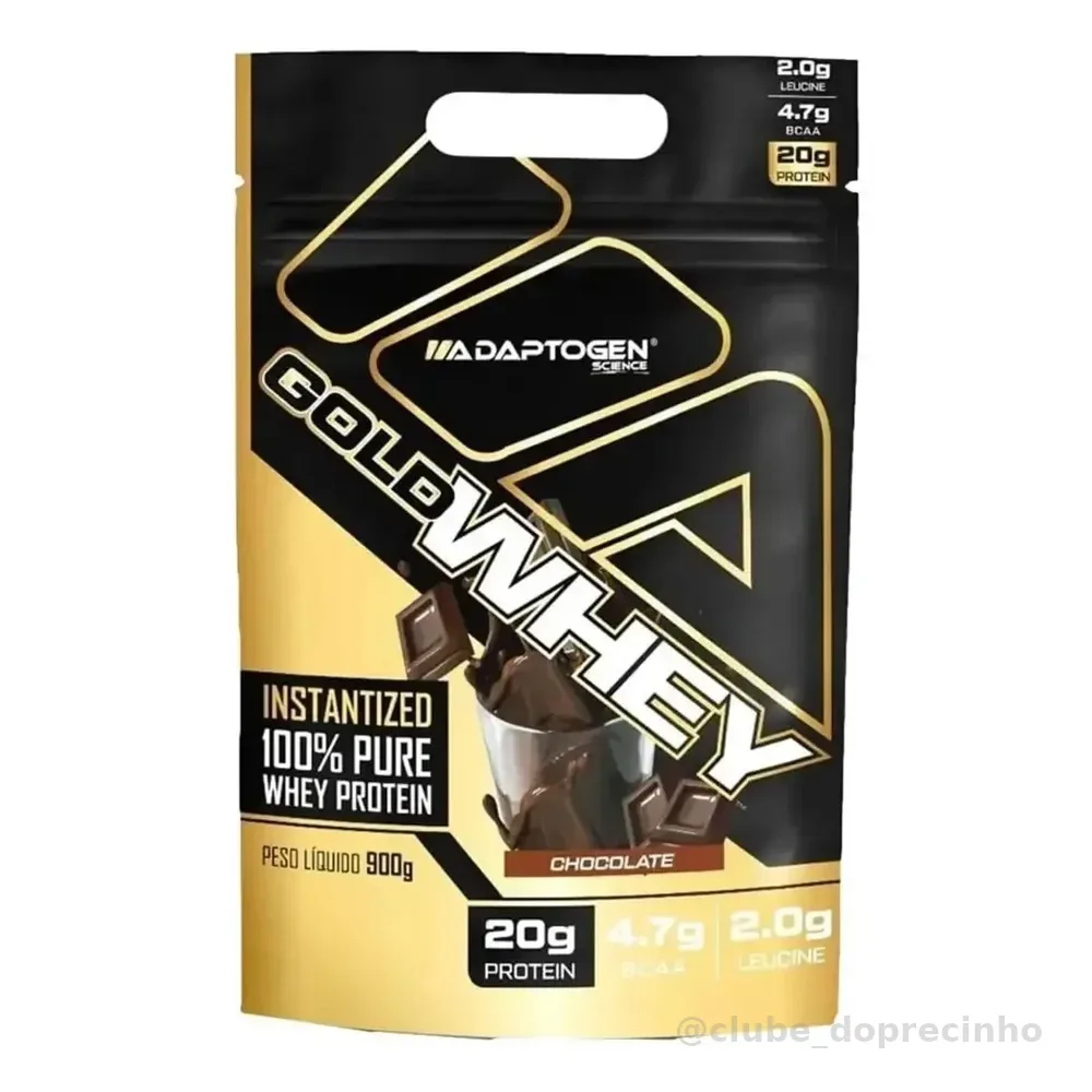 Gold Whey Bag 900g Refil - Adaptogen Sabor Chocolate