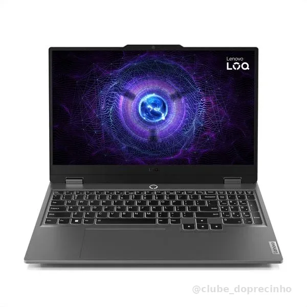 Notebook Gamer Lenovo LOQ 15IRX9 Intel Core i5-13450HX 16GB 512GB SSD RTX 3050 Linux 15.6" - 83KHS00200 Luna Grey
