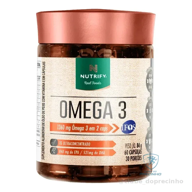 Ômega 3 Tg 1360mg Ultra Concentrado 60 Cápsulas Nutrify Neutro
