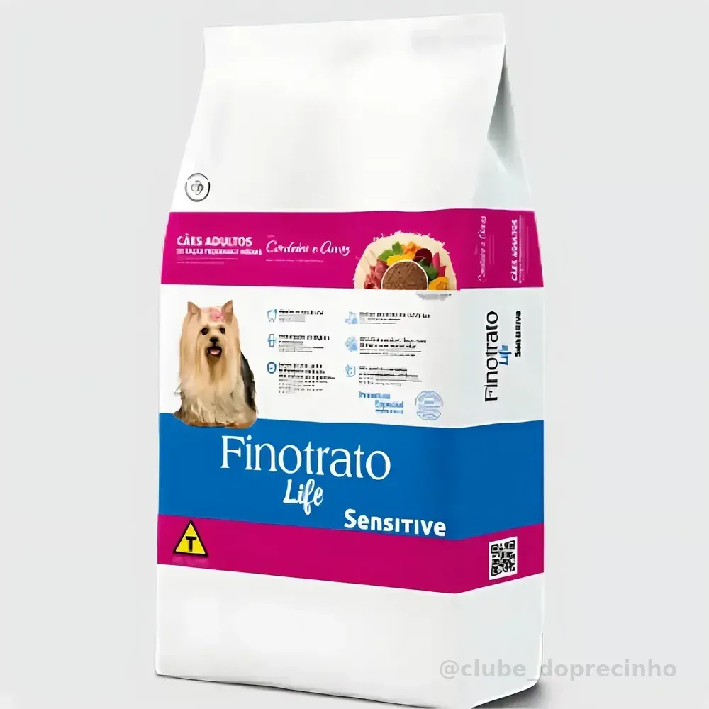 Ração Seca Finotrato Life Sensitive Cordeiro E Arroz Cães Adultos 10,1kg