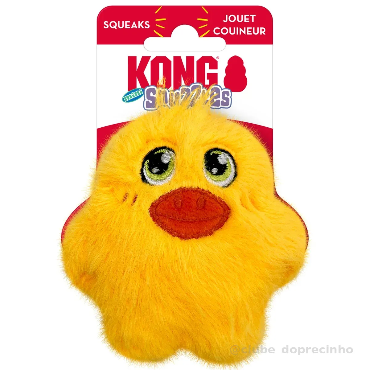 KONG Snuzzles Mini Duck - Brinquedo de Pelúcia com Apito para Căes Pequenos