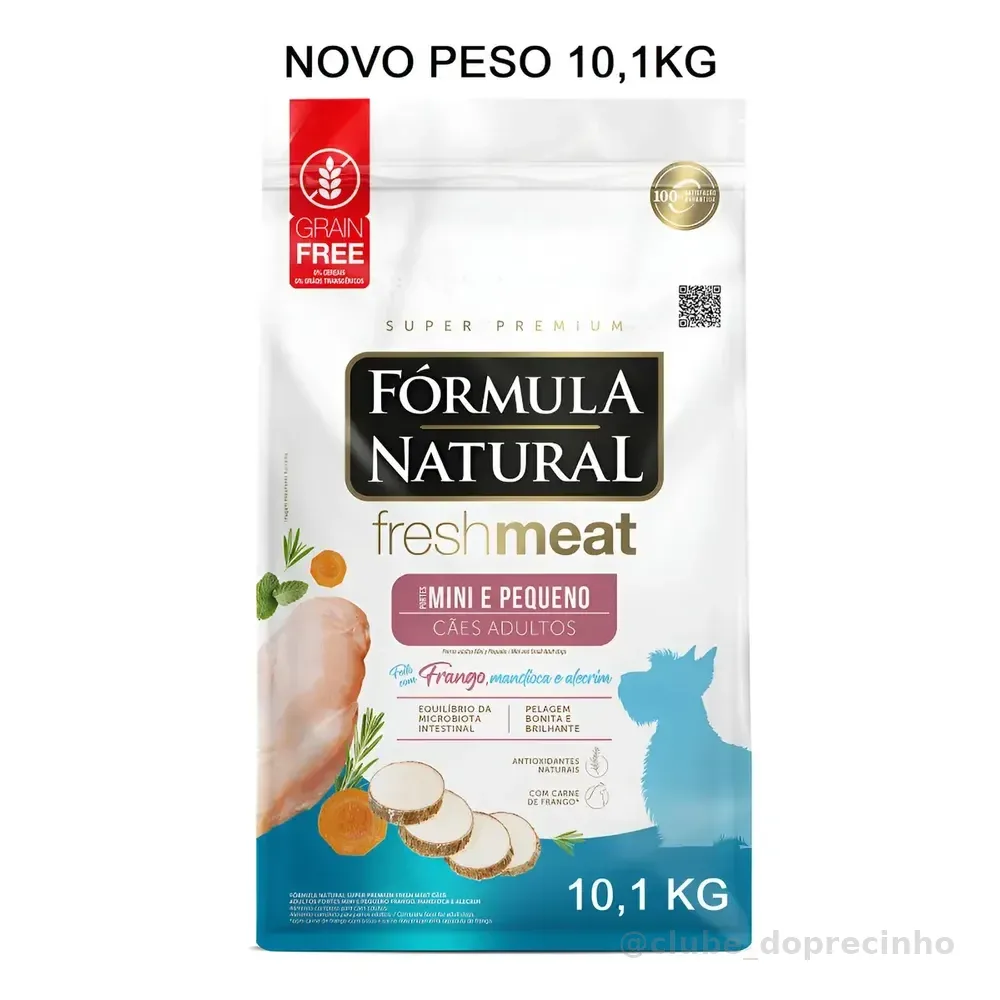 Fórmula Natural Fresh Meat Cão Adulto Mini E Pequeno 10,1kg