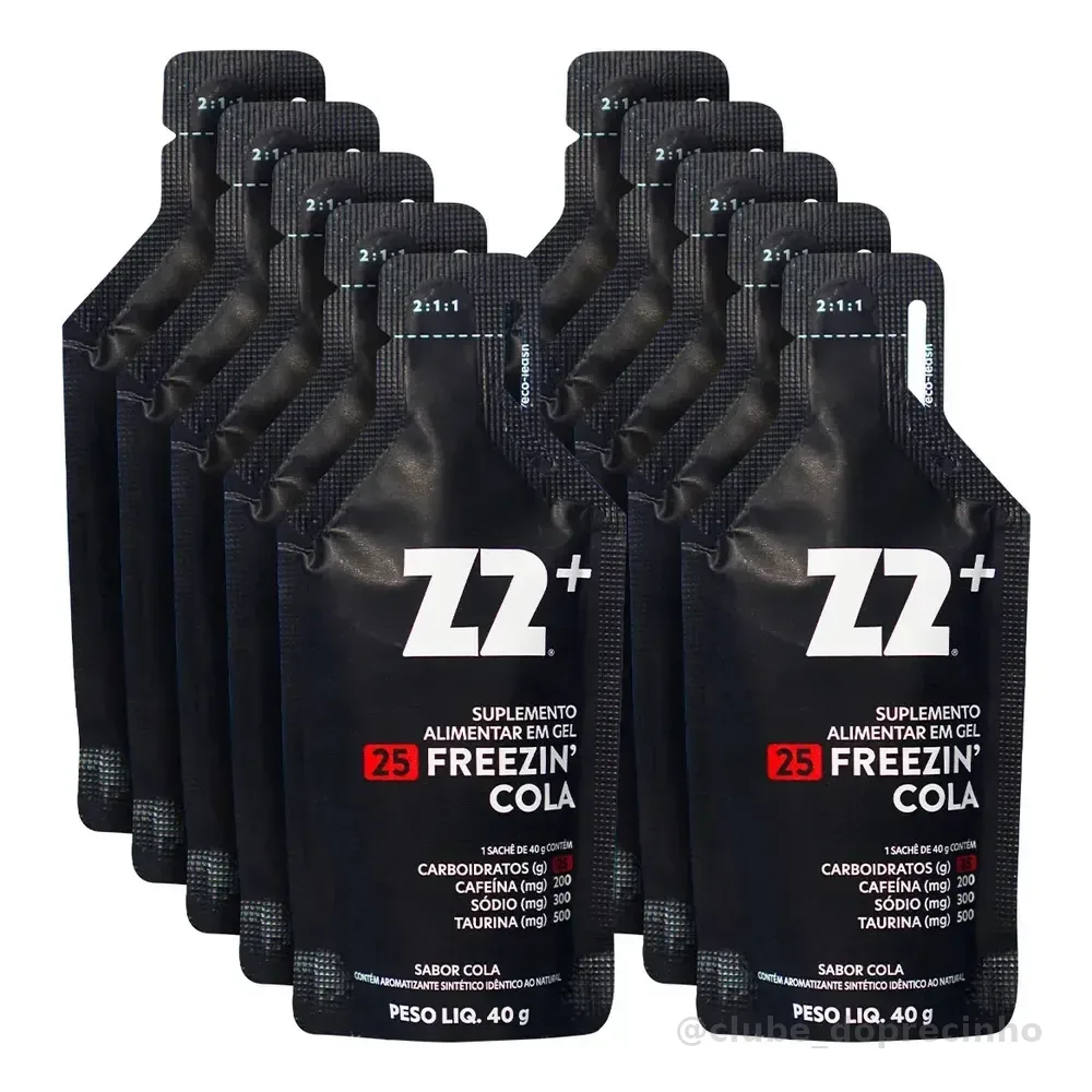 Energy Gel Z2+ Freezin Cola Box 10un Sachê 40g Cafeína