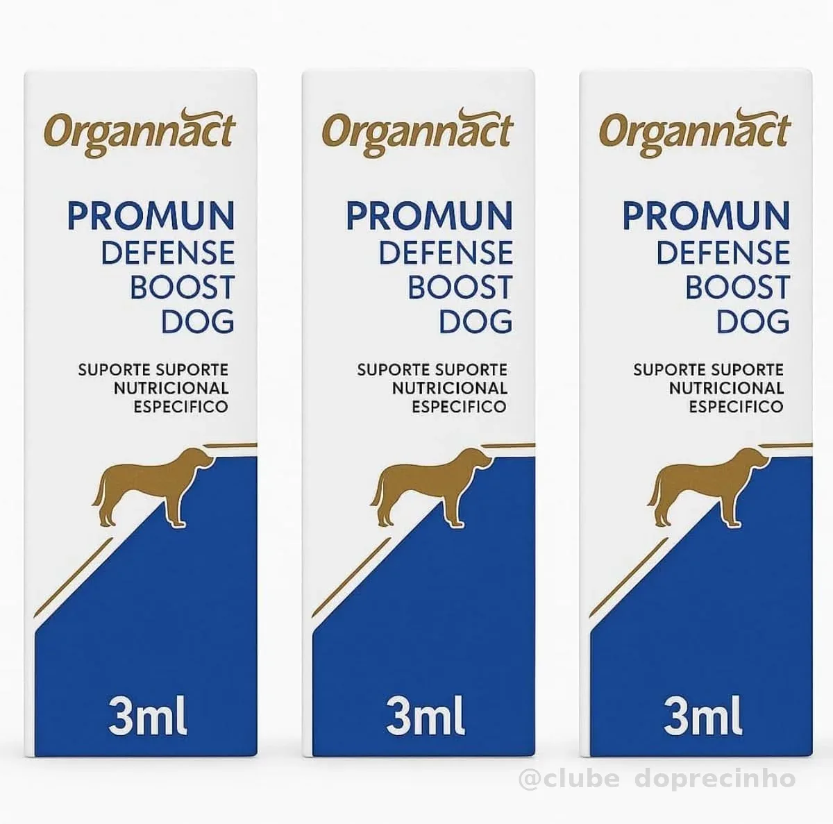 Kit 3 Suplementos Cães Prom Defesa Boost para Cães 3ml Probiótico Omega 3 Suporte Nutricional Casa Buritis