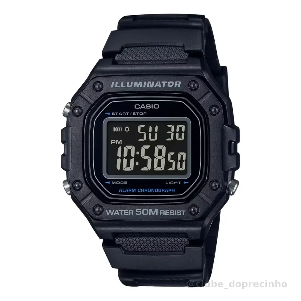 Relogio Casio Masculinoo Standar W-218h-1bvdf