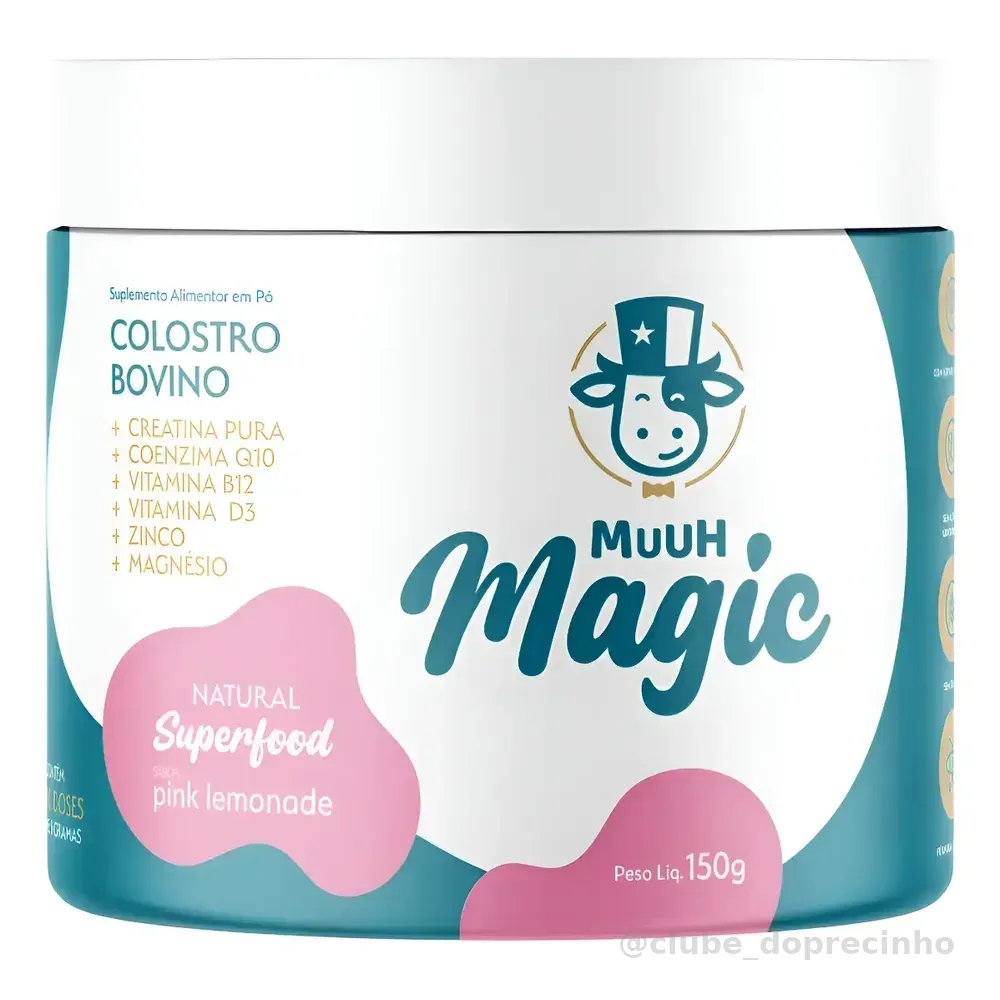 Magic Muuh Suplemento Colostro + Creatina - Produto Sabor Pink Limonade