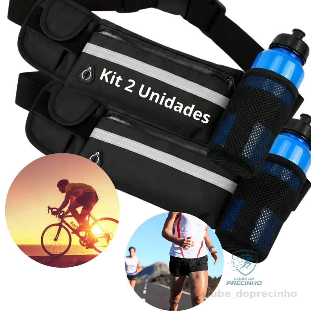 Pochete Doleira Invisivel Viagem Celular Treino Corrida Top Preto