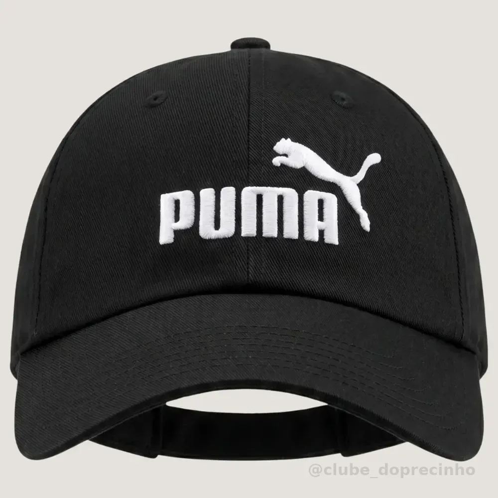 Boné Masculino E Feminino Ess No.1 Logo Baseball Puma Preto Único Liso