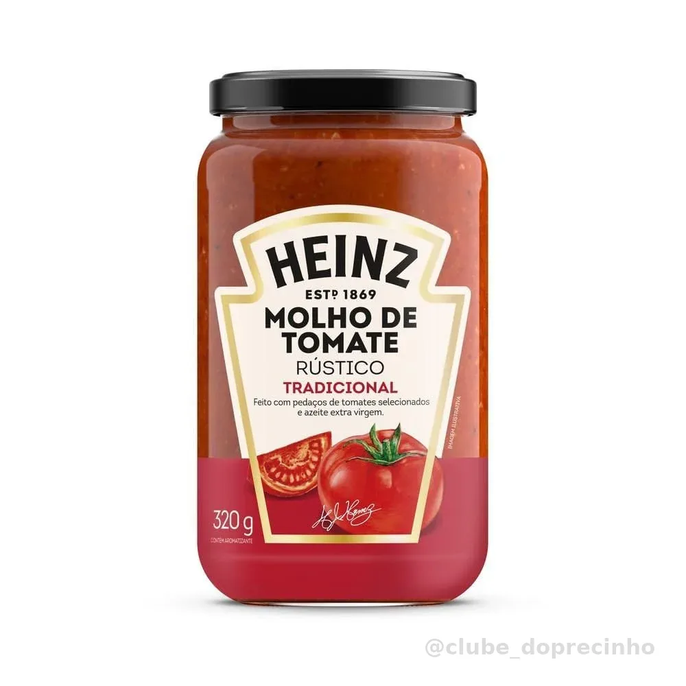 Heinz Molho de Tomate Rústico Tradicional em vidro, 320G