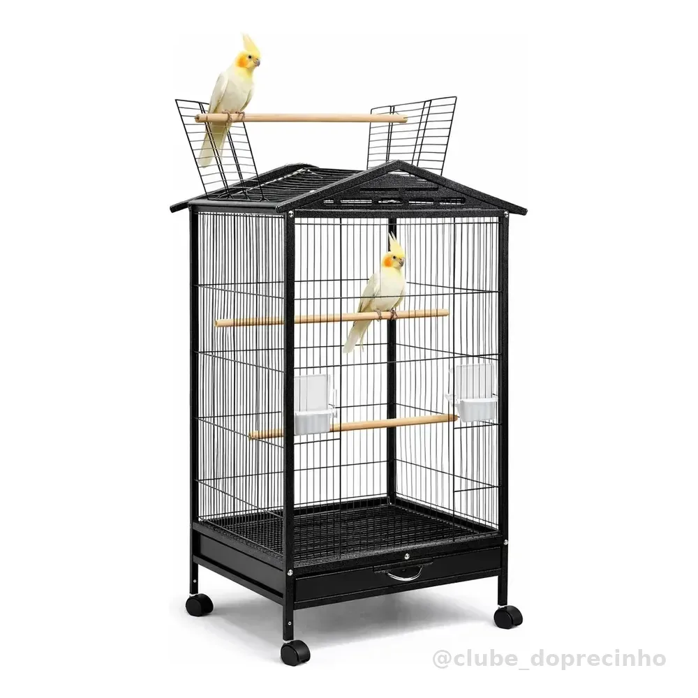 Viveiro Para Aves Grande Para Calopsita Papagaio Ringneck Preto