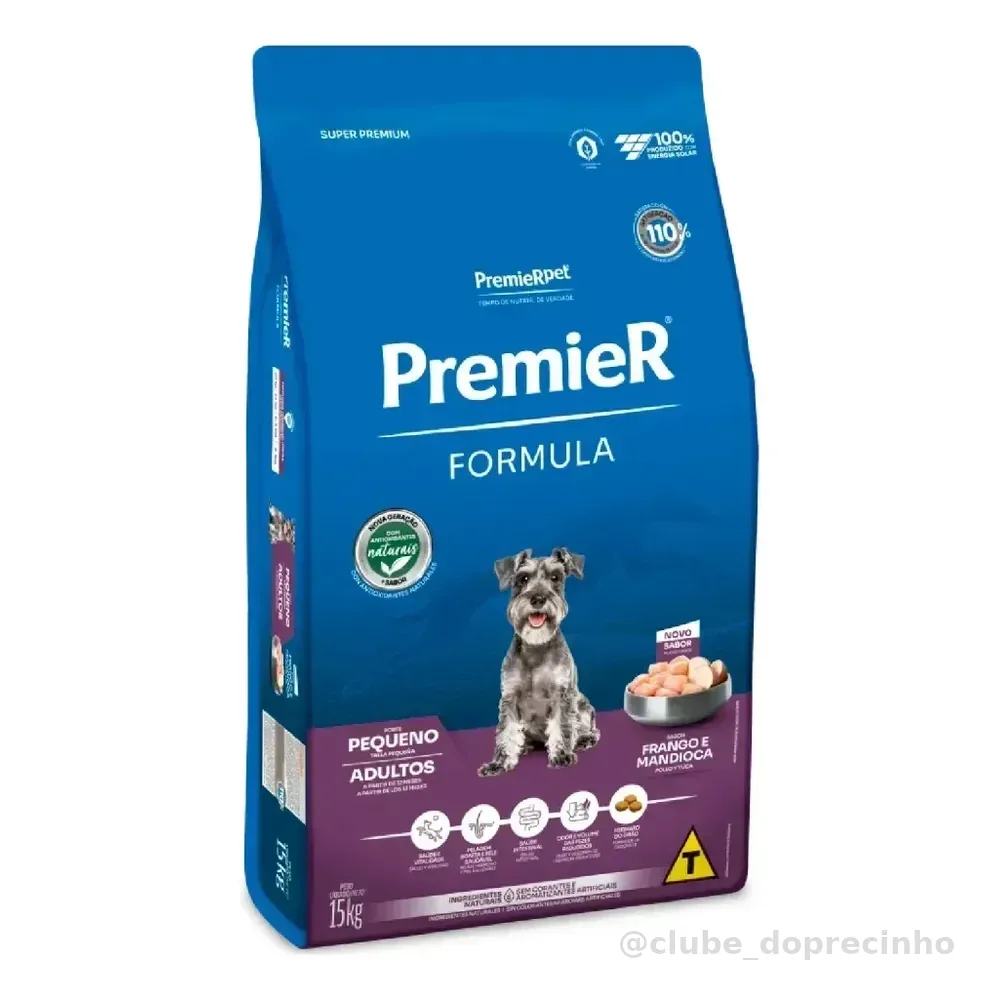 Alimento Premier Super Premium Formula Para Cão Adulto De Raça Pequena Sabor Frango De 15kg