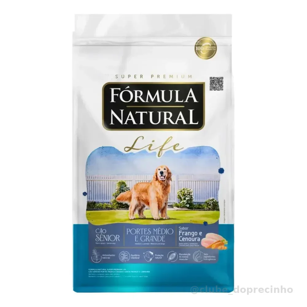 Ração Fórmula Natural Cães Sênior Raças Médias Grandes Adimax 15kg