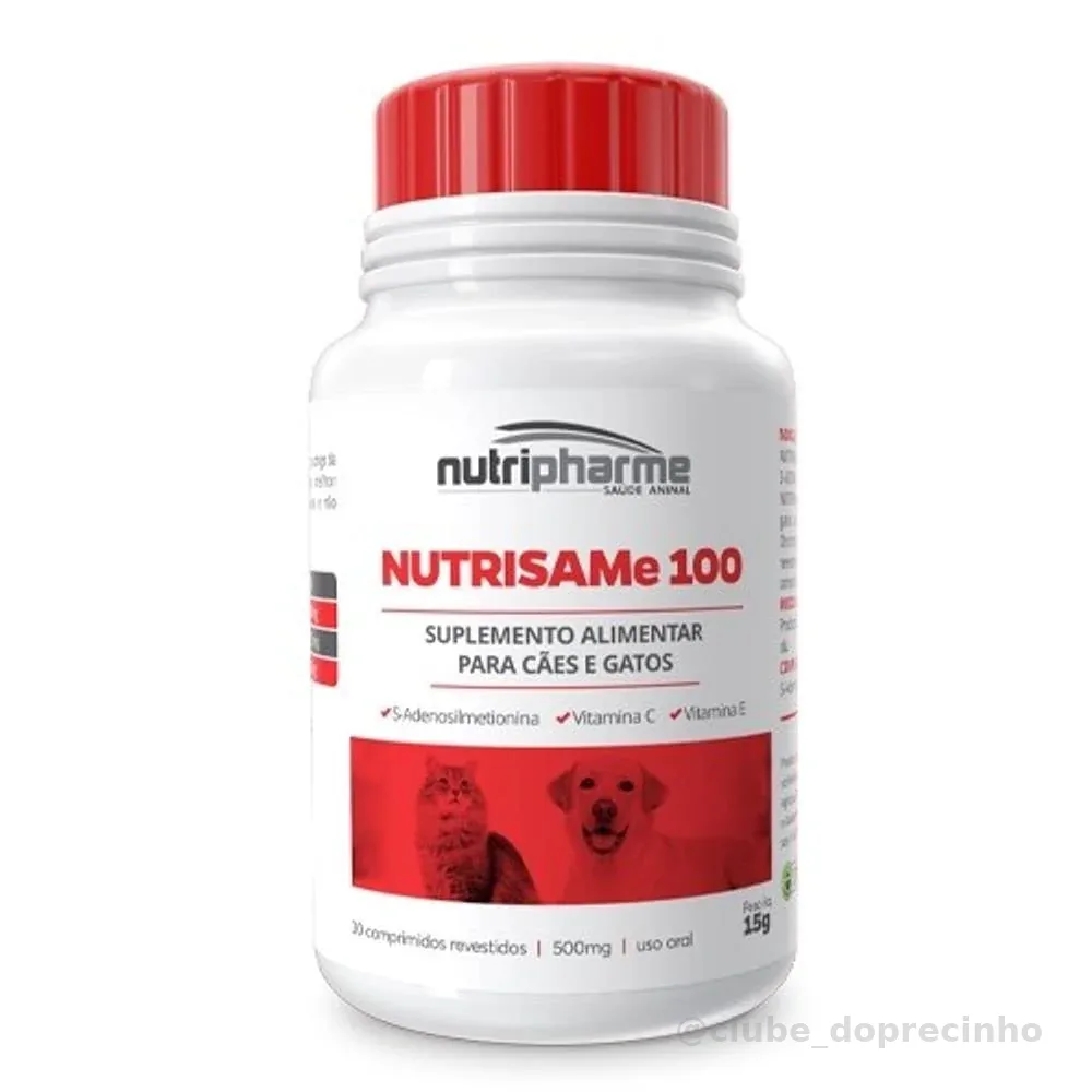 Suplemento Vitamínico Para Cães e Gatos Nutri Same 100 - 30 Comprimidos