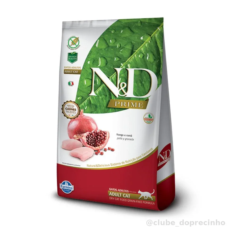 Racao Nd Prime Gatos Adultos Frango - 7,5kg