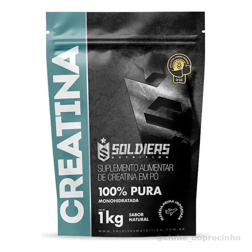Creatina 1kg Suplemento Monohidratada em pó 100% Pura - Soldiers Nutrition