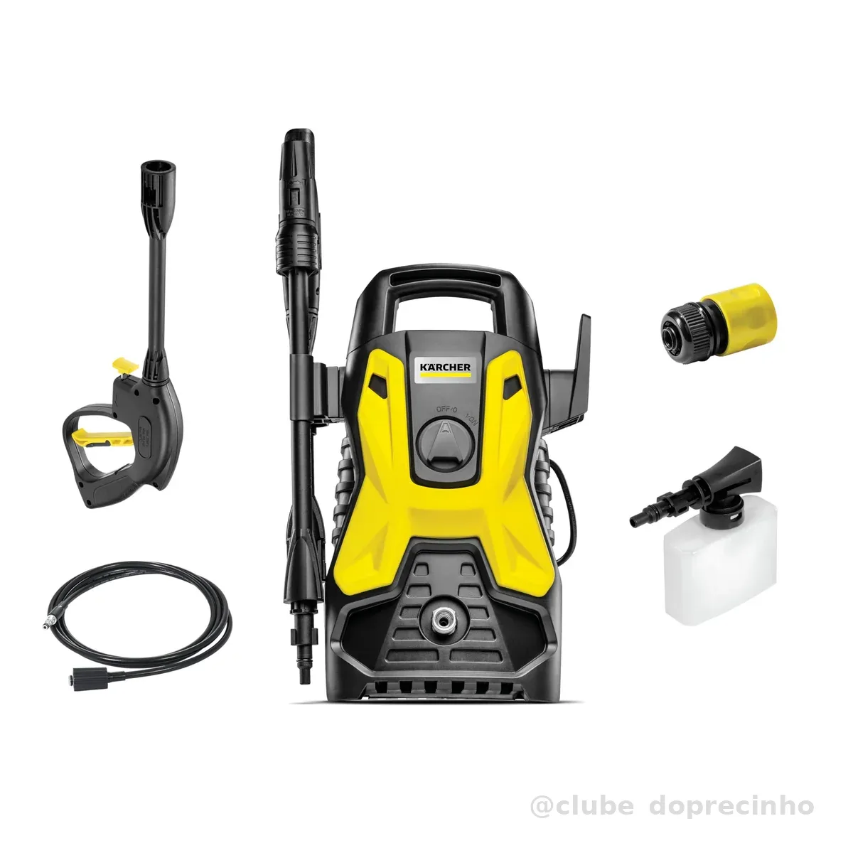 Kärcher Lavadora de Alta pressão Prática Black, 1500 PSI/Libras, 1400W, 300L/h com Aplicador de Detergente e Lança Regulável 127V