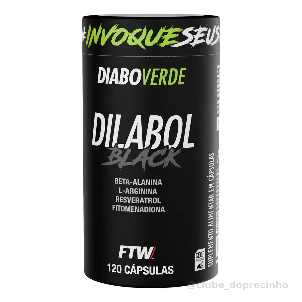 Dilabol Black Vasodilatador Pote 120 Cáps FTW - DIABO VERDE